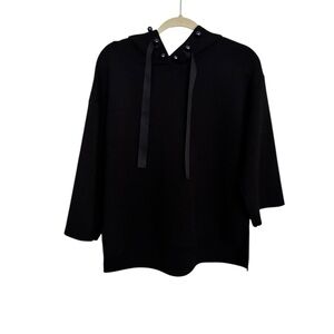 Joh Apparel Women's XS Francine Black Pearl Hoodie with 3/4 sleeves